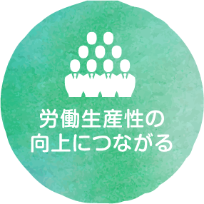 労働生産性の向上につながる